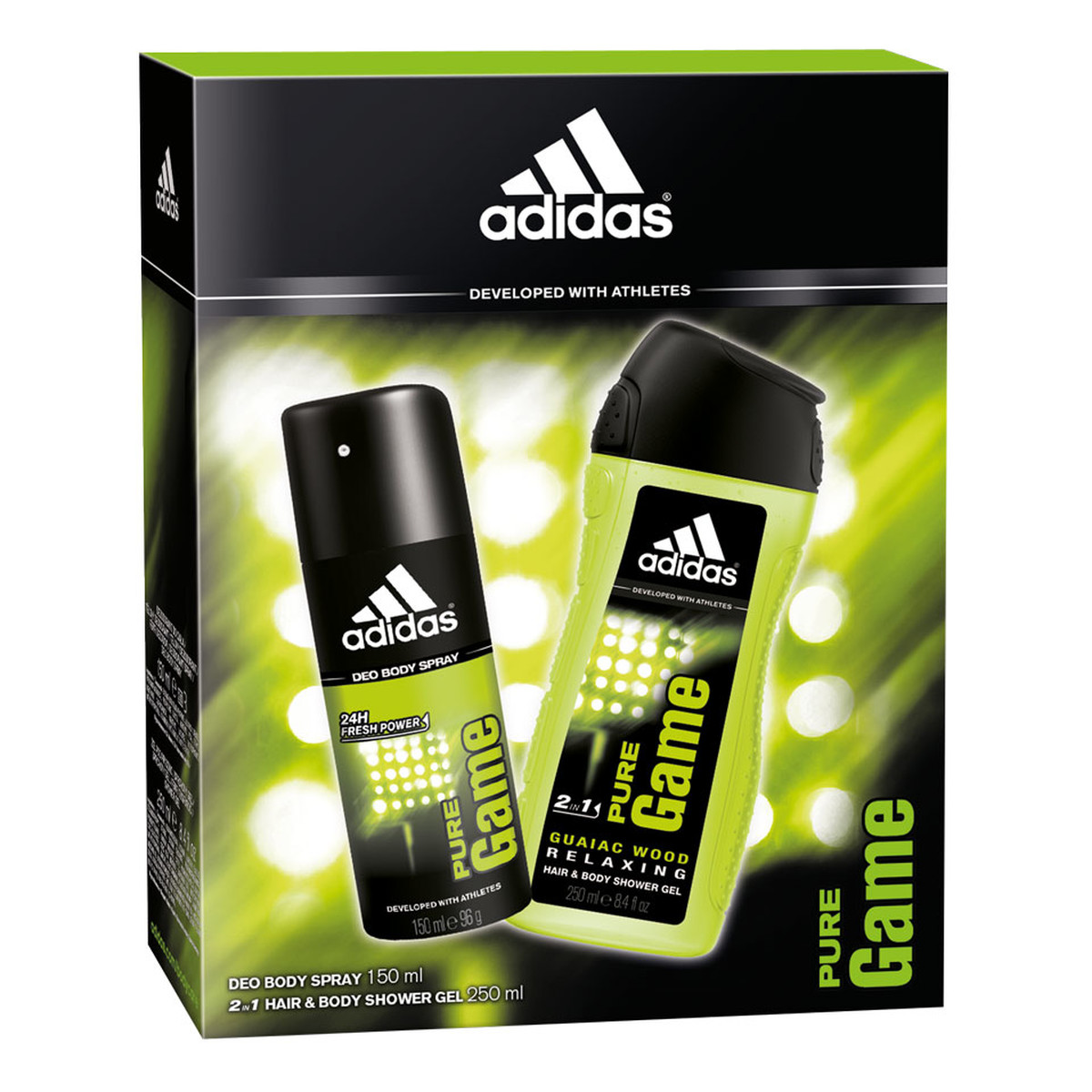 Adidas Pure Game Zestaw prezentowy męski dezodorant atomizer + żel pod prysznic