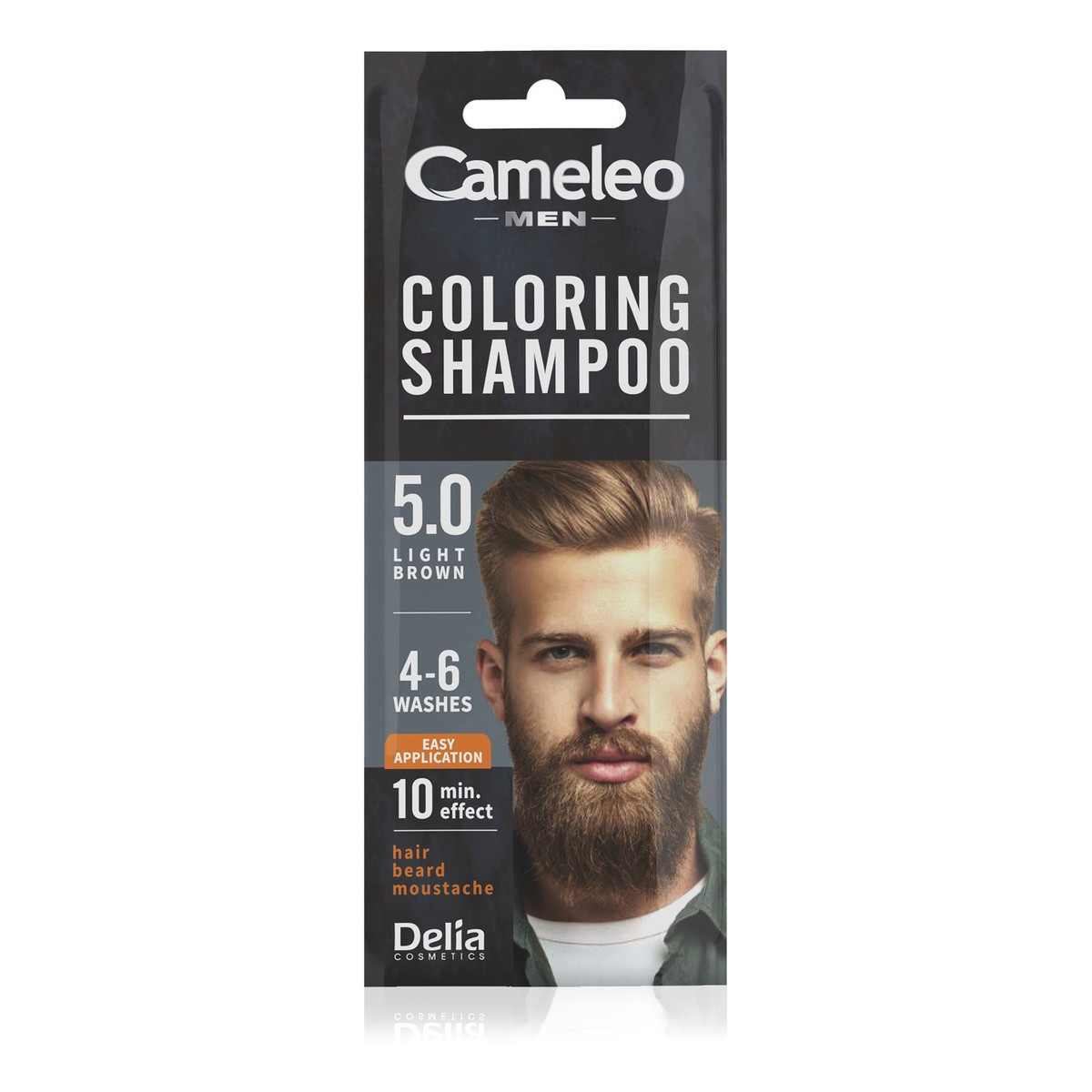 Delia Cameleo men coloring shampoo szampon koloryzujący 5.0 jasny brąz 15ml