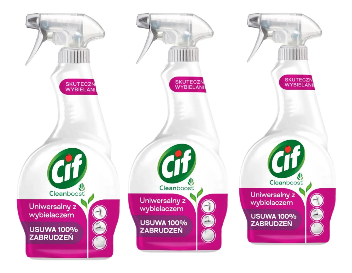 Power & Shine Uniwersalny spray z wybielaczem 3x500ml