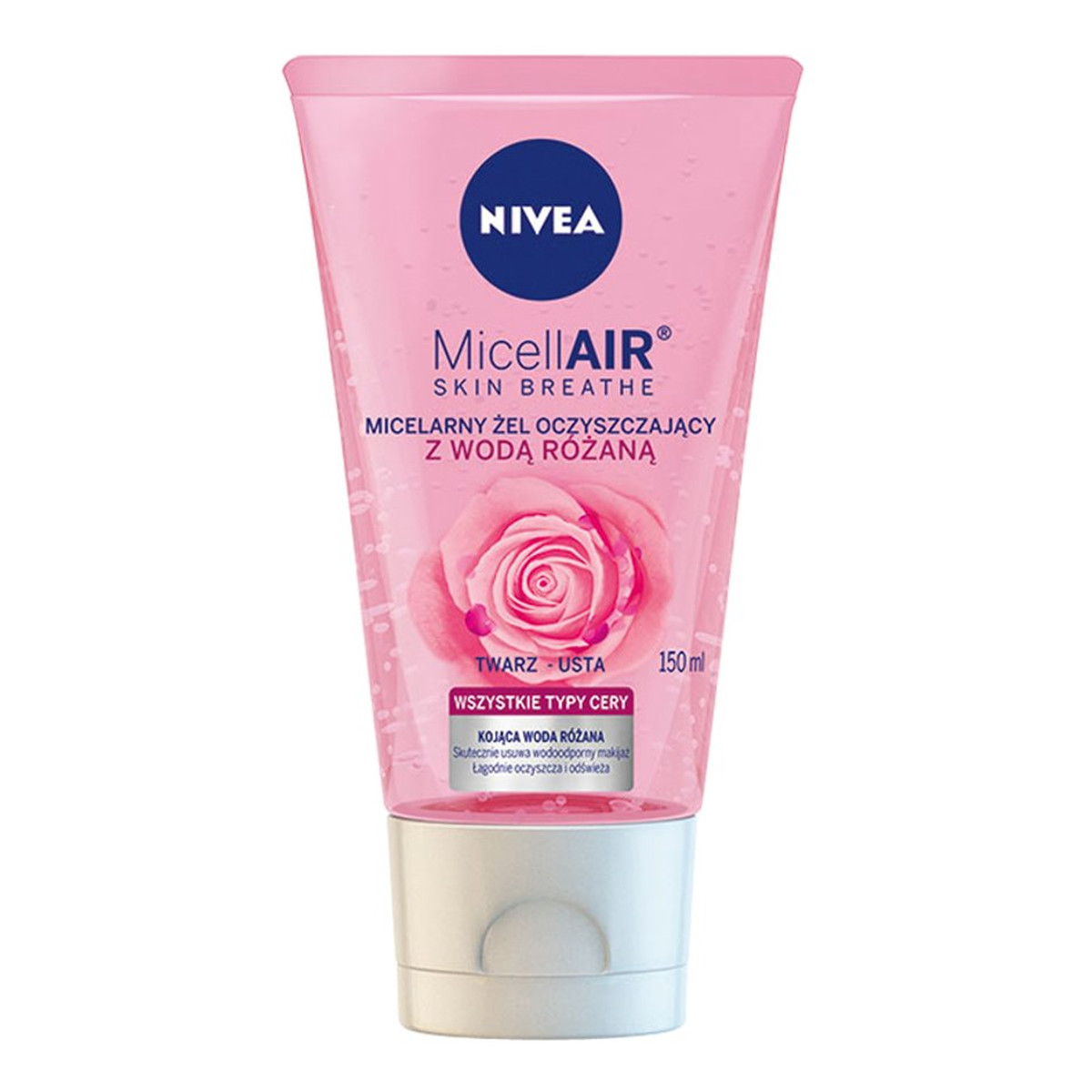 Nivea Micell Air Skin Breathe Micelarny Żel oczyszczający z Wodą Różaną 150ml