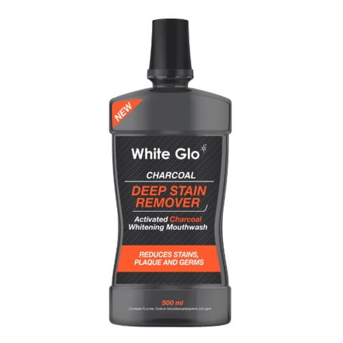 White Glo Charcoal płyn do płukania przeciwko przebarwieniom i rozwojowi płytki nazębnej 500ml