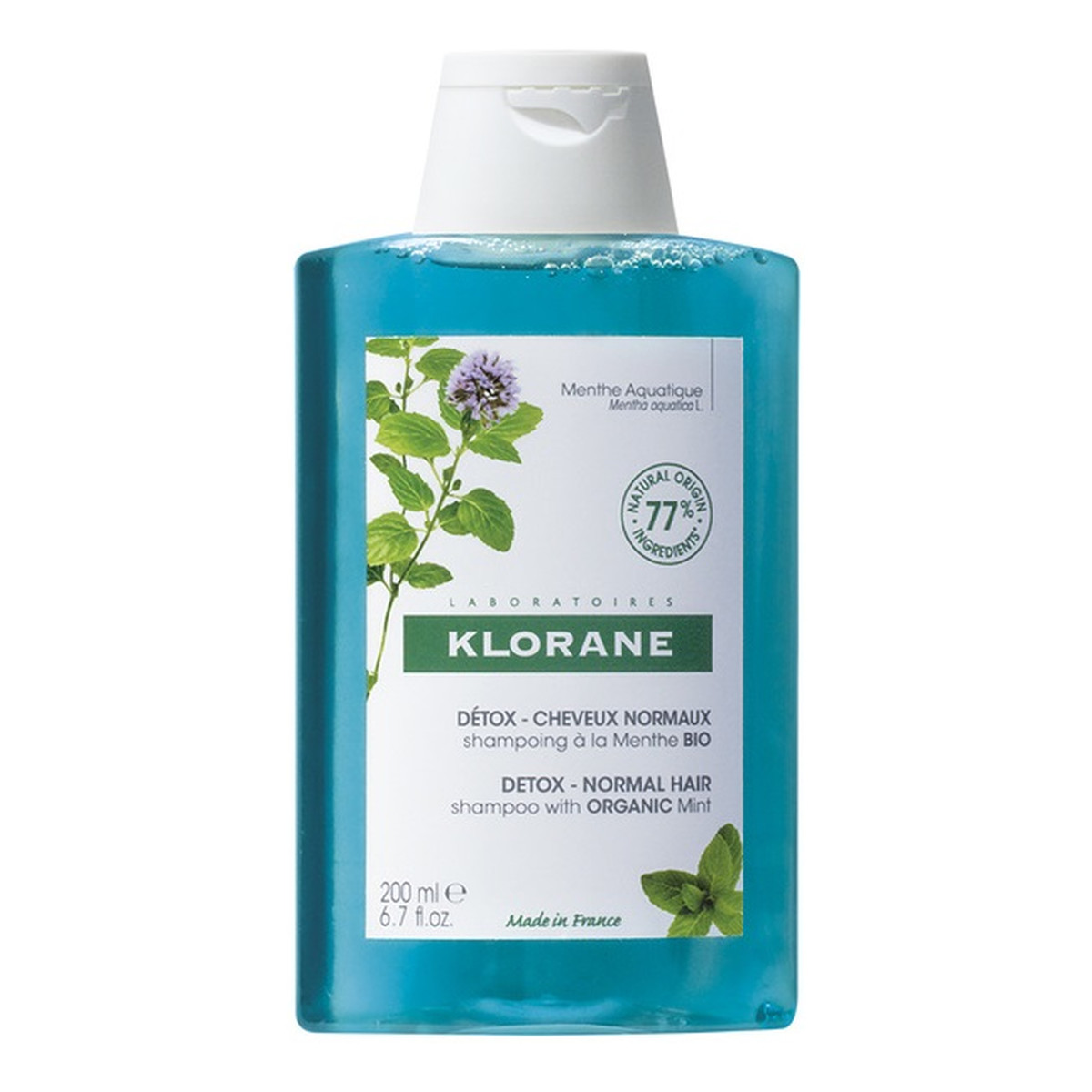 Klorane Detox Shampoo Szampon z organiczną mięta wodną 200ml
