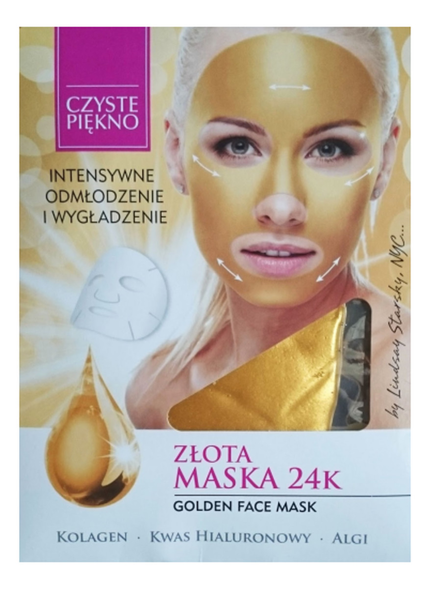 ZŁOTA MASKA 24 K GOLDEN FACE MASK Intensywne Odmłodzenie I Wygładzenie