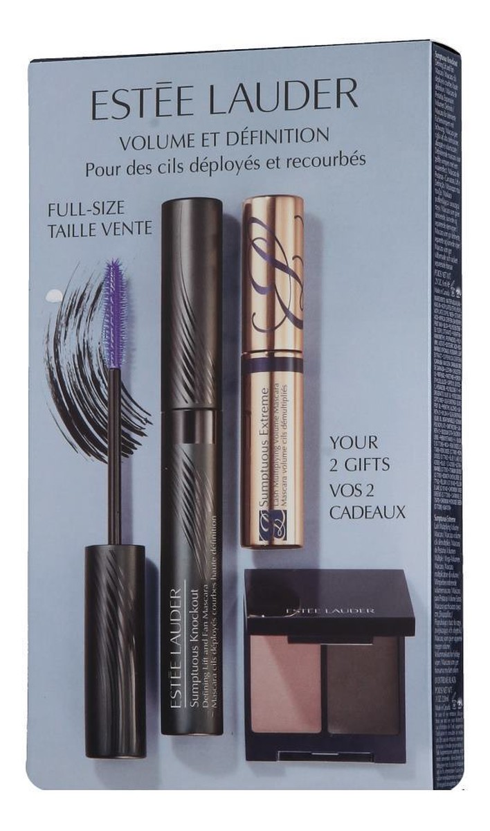 Sumptuous Knockout Mascara 6ml + Pure Color Envy Sculpting Eye Shadow + Sumptuous Extreme Mascara Black 2,8ml Zestaw do makijażu