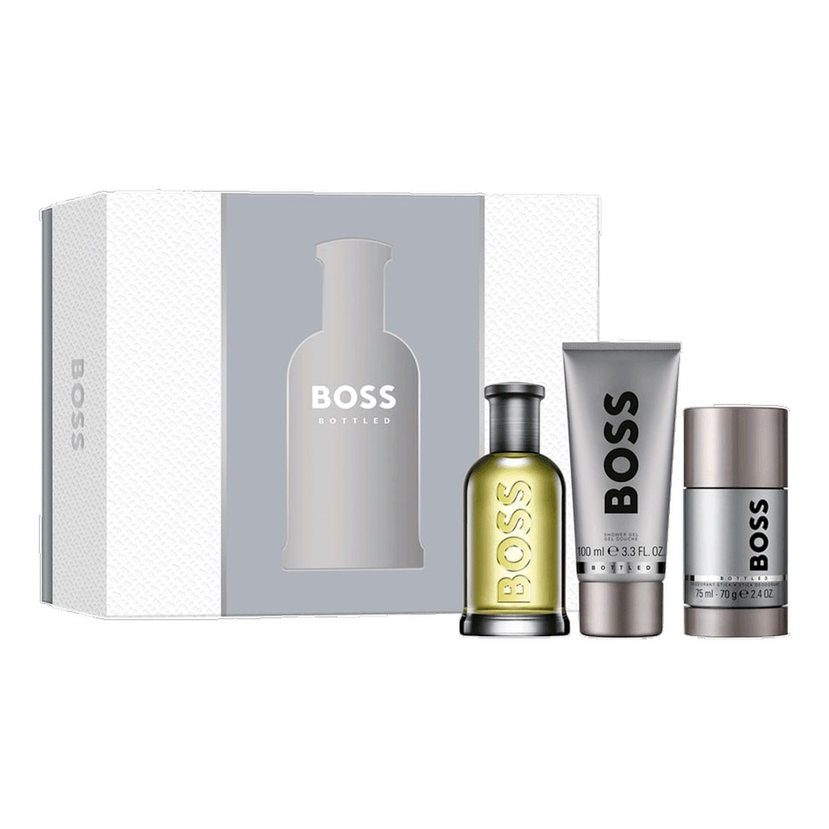 Hugo Boss Bottled Zestaw woda toaletowa spray 100ml + żel pod prysznic 100ml + dezodorant sztyft 75ml