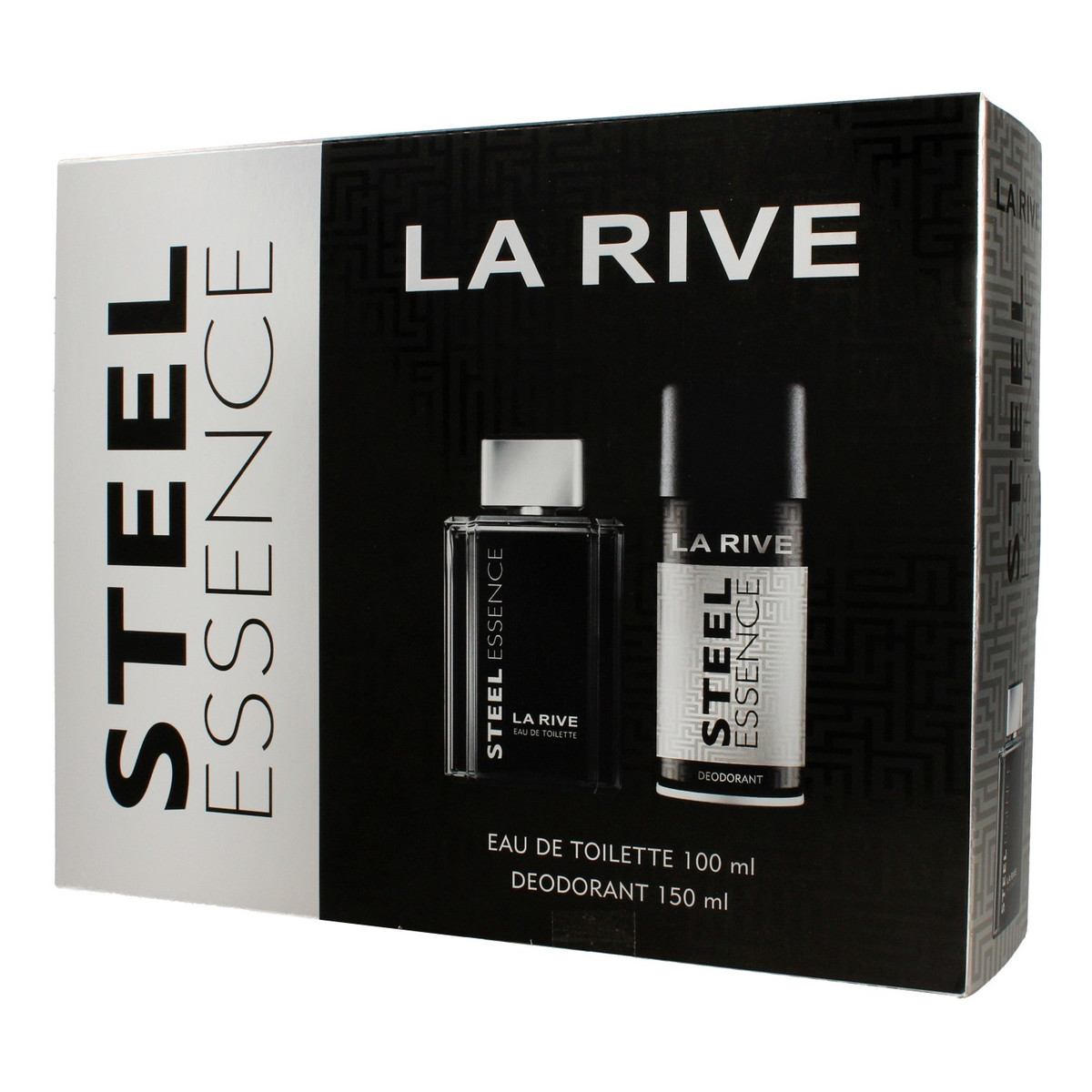 La Rive for Men Steel Essence Zestaw prezentowy woda toaletowa + dezodorant spray 150ml