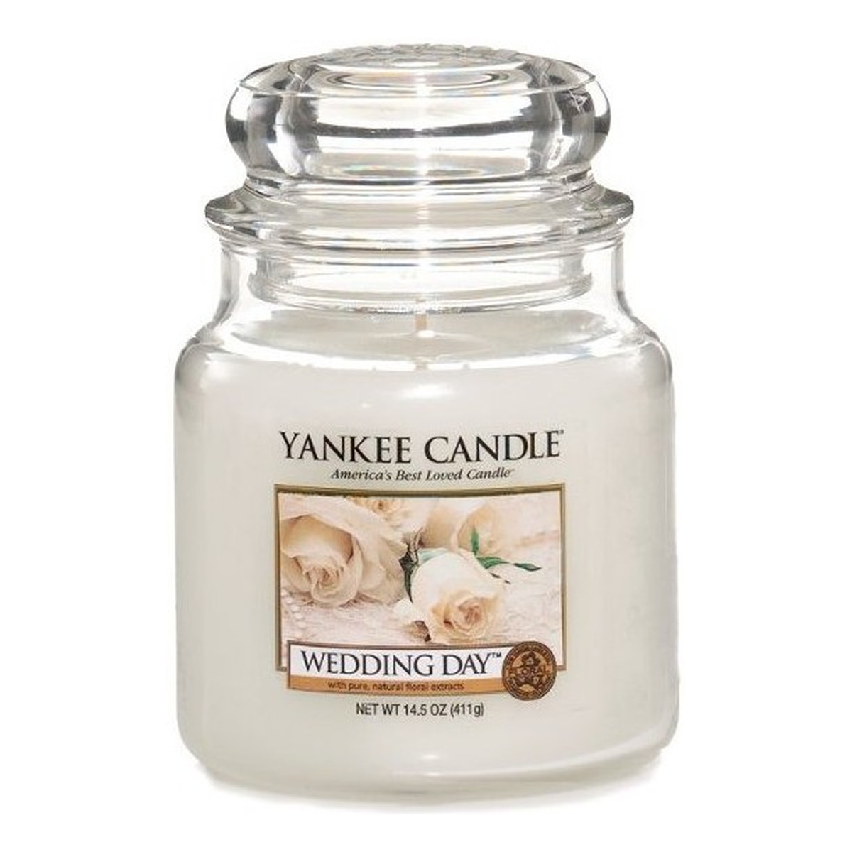 Yankee Candle Med Jar średnia świeczka zapachowa Wedding Day 411g