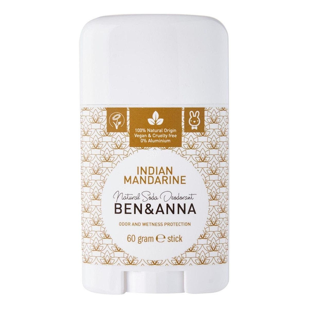 Ben&Anna Natural Soda naturalny dezodorant na bazie sody sztyft plastikowy Indian Mandarine 60g