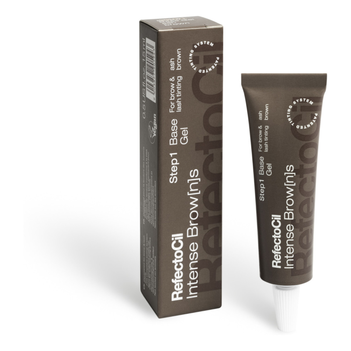 RefectoCil Intense Brow[n]s Base Gel Farba do brwi i rzęs Ash Brown Popielaty Brąz + Primer Medium + Aktywator