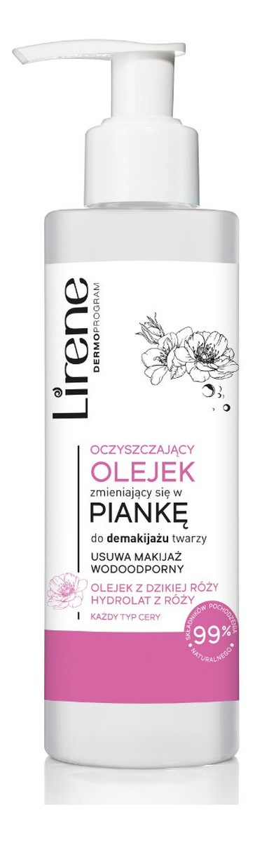 Oczyszczający olejek zmieniający się w piankę Róża