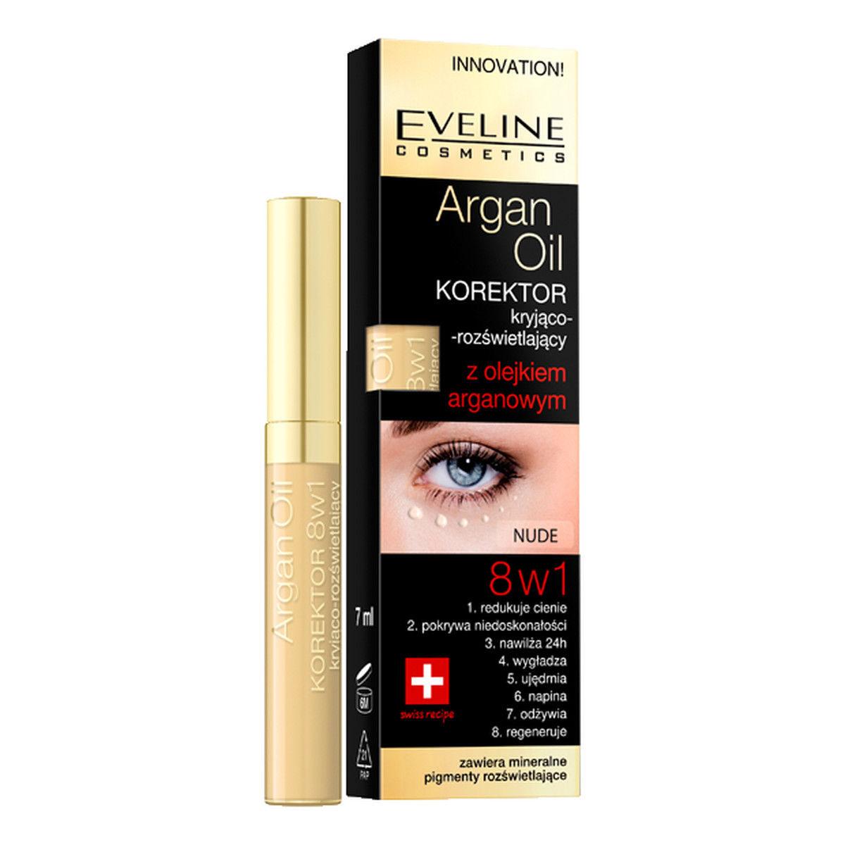 Eveline Argan Oil 8w1 Korektor Pod Oczy 7ml