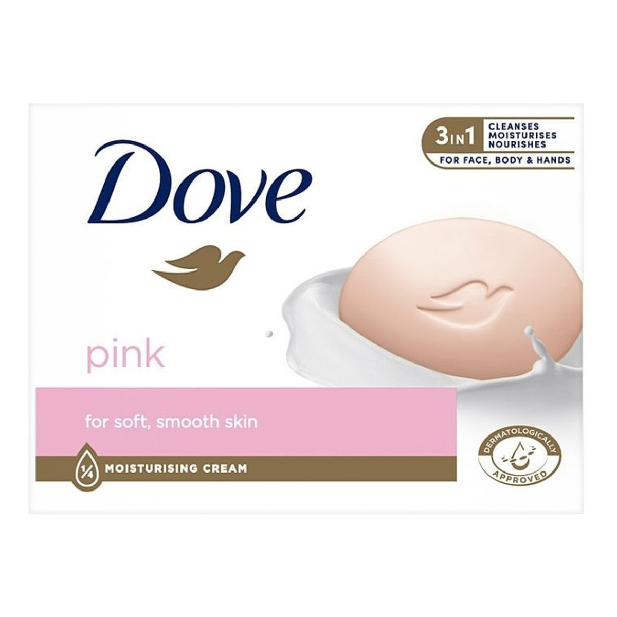 Dove Pink Kremowe mydło w kostce 135g