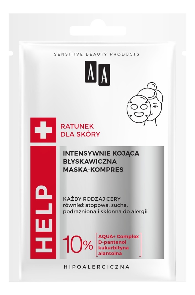 Help cera atopowa intensywnie kojąca błyskawiczna maska-kompres na tkaninie