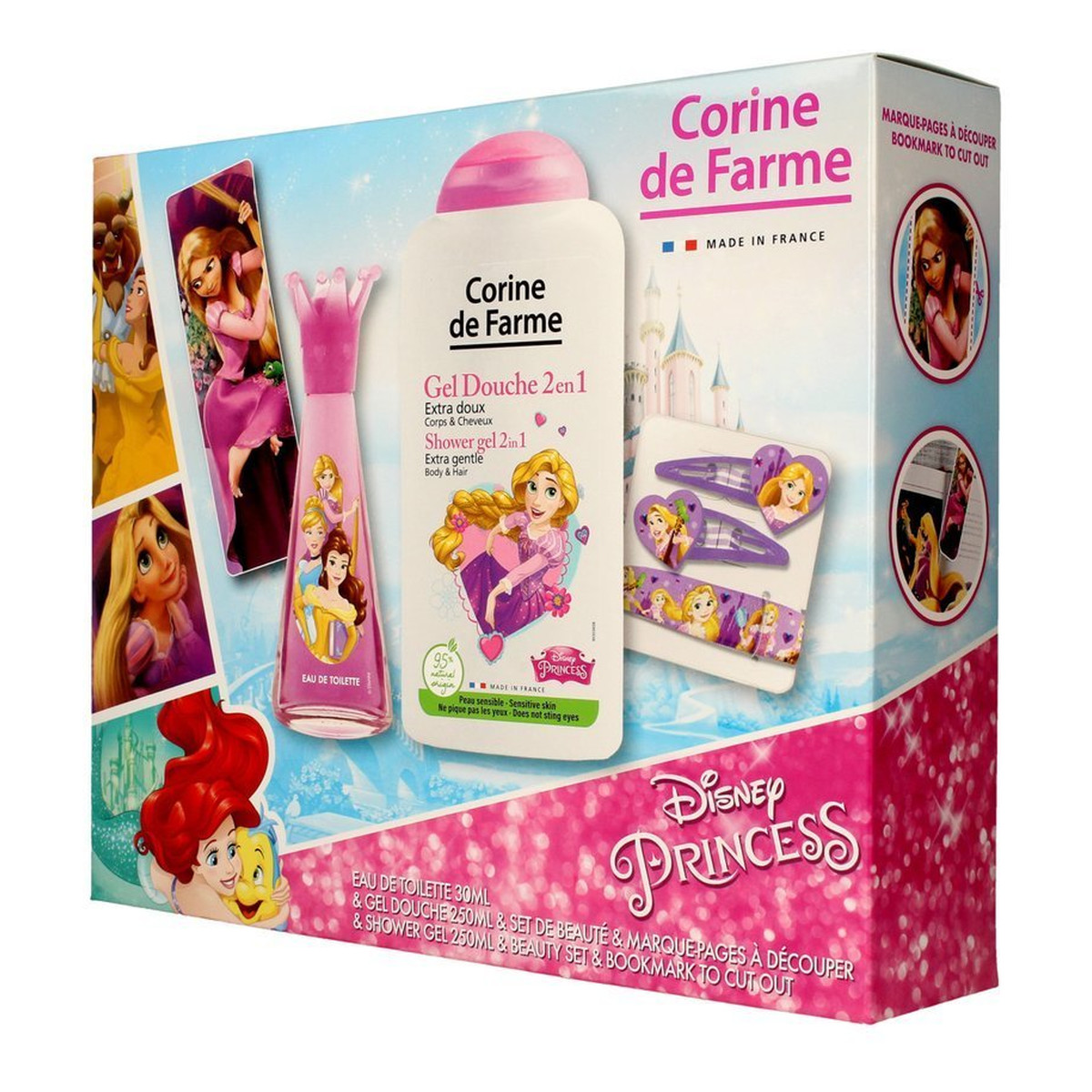 Corine De Farme Disney Zestaw prezentowy Princess (woda toaletowa 30ml + żel pod prysznic 250ml+gadżety)