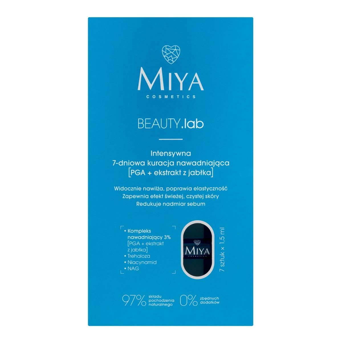 Miya Cosmetics Beauty.lab intensywna 7-dniowa kuracja nawadniająca &lsqb;pga + ekstrakt z jabłka&rsqb; 7x1.