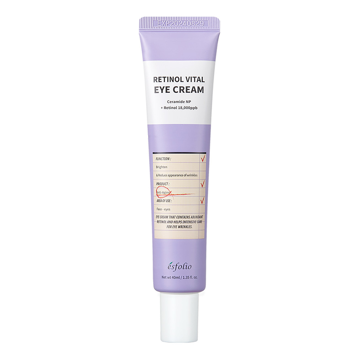 Esfolio Retinol Vital Eye Cream rewitalizujący Krem pod oczy z retinolem 40ml