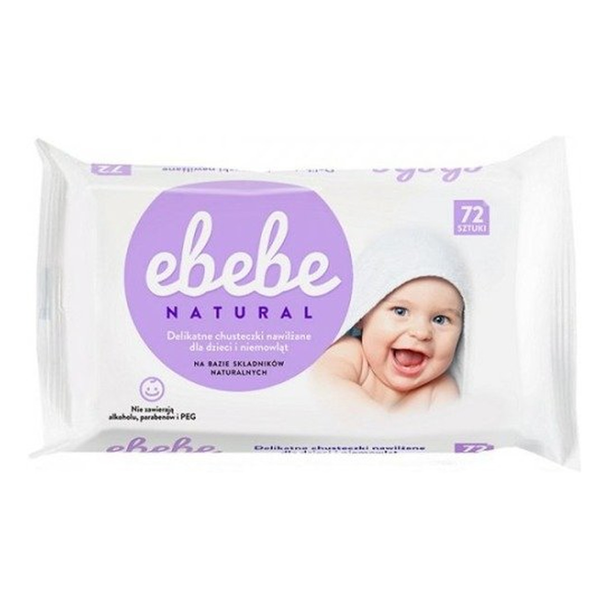 Ebebe natural Chusteczki nawilżane 72szt