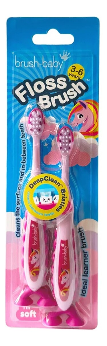 Flossbrush miękka szczoteczka do zębów dla dzieci 3-6 lat 2szt