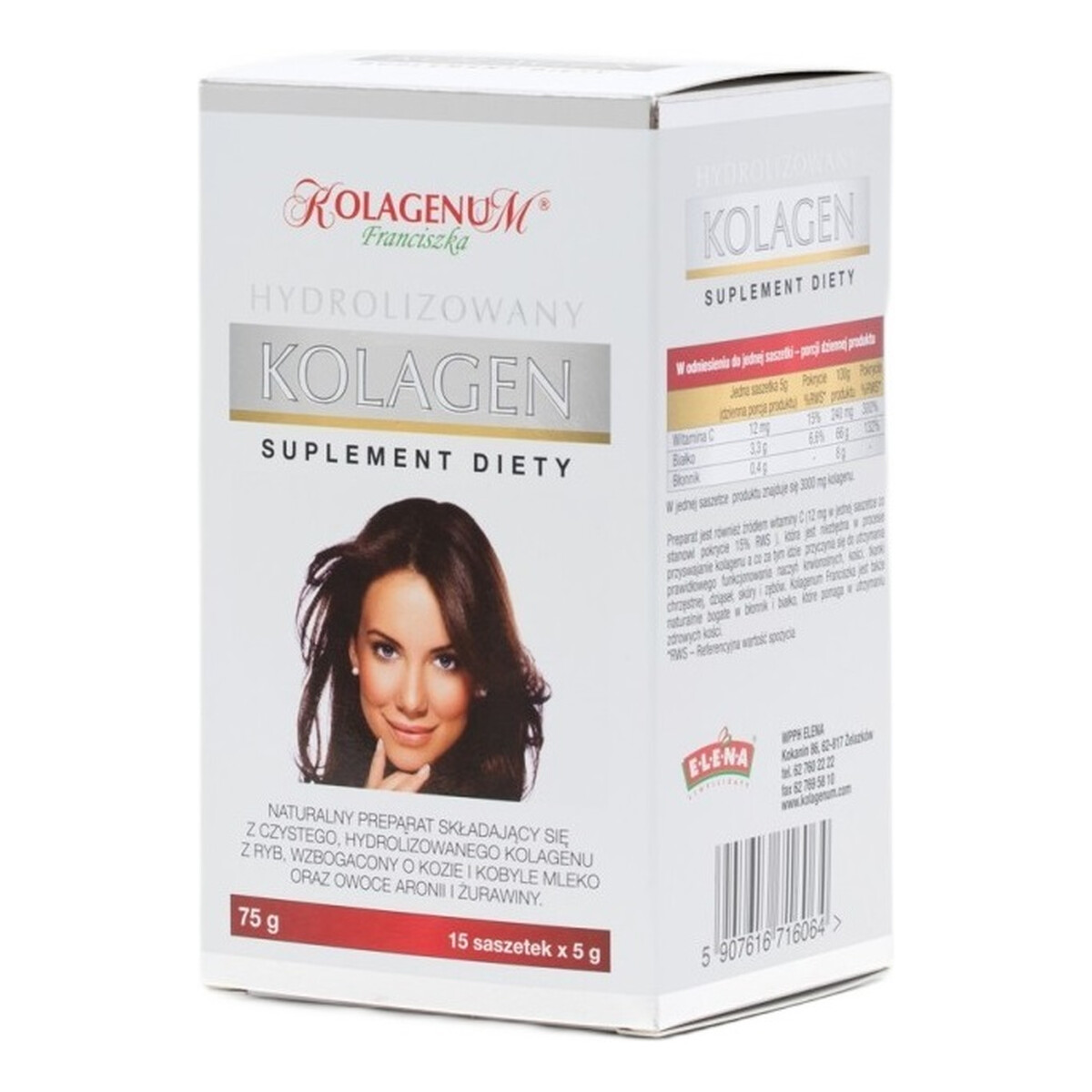 Elena Kolagenum franciszka hydrolizowany kolagen suplement diety w saszetkach 15x5g