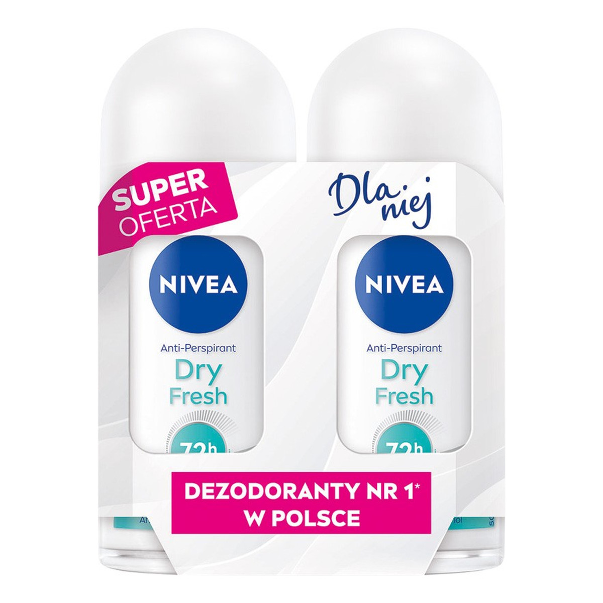 Nivea Antyperspirant damski w kulce duo dry fresh 2x50 ml 100ml