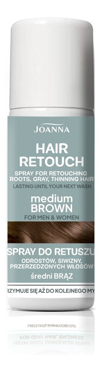 Hair retouch spray do retuszu odrostów,siwizny i przerzedzonych włosów-medium brown