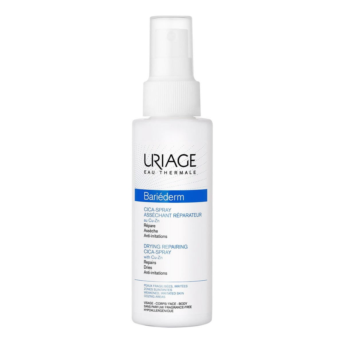 Uriage Bariederm Cica-Spray osuszająco-regenerujący spray do skóry podrażnionej 100ml