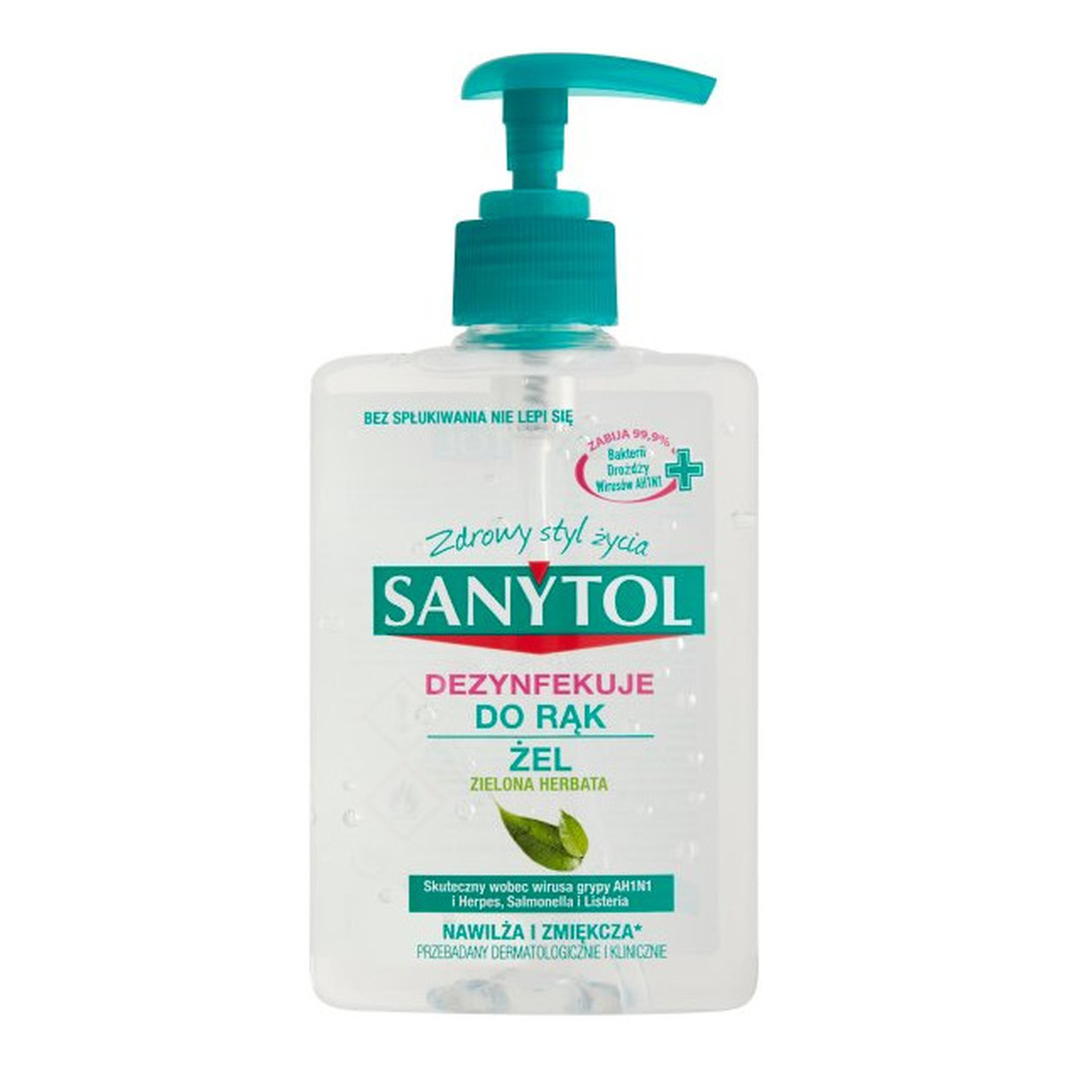 Sanytol Żel dezynfekujący do rąk zielona herbata 250ml