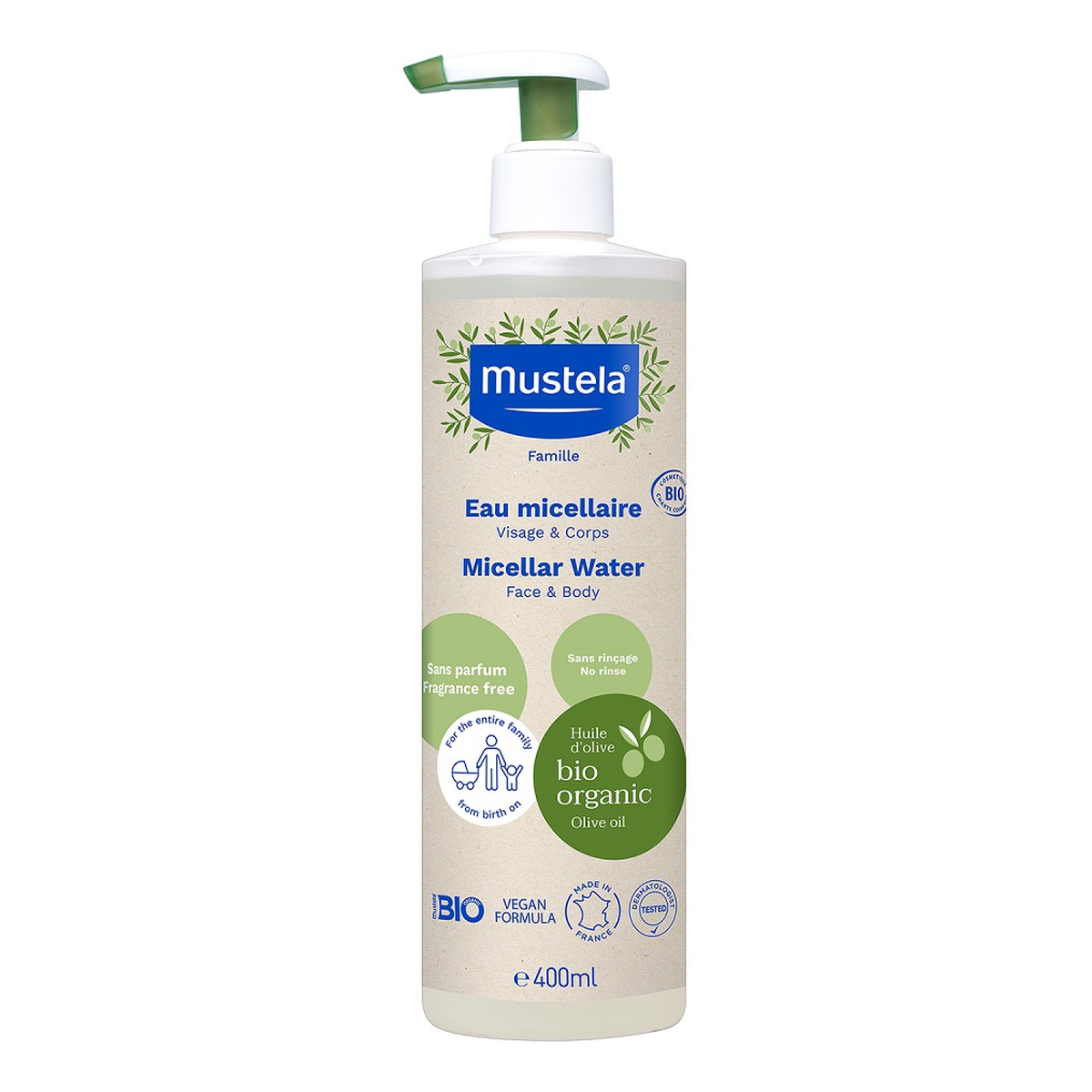Mustela Organic Micellar Water organiczna Woda micelarna 400ml