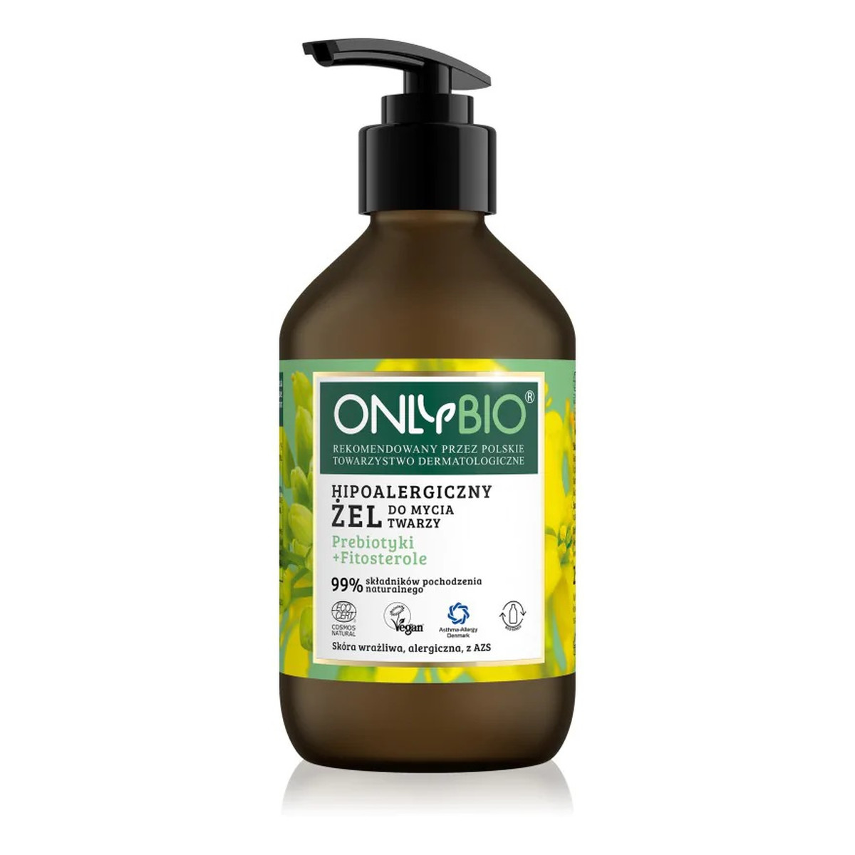 OnlyBio Hipoalergiczny Żel do mycia twarzy prebiotyki i fitosterole 250ml