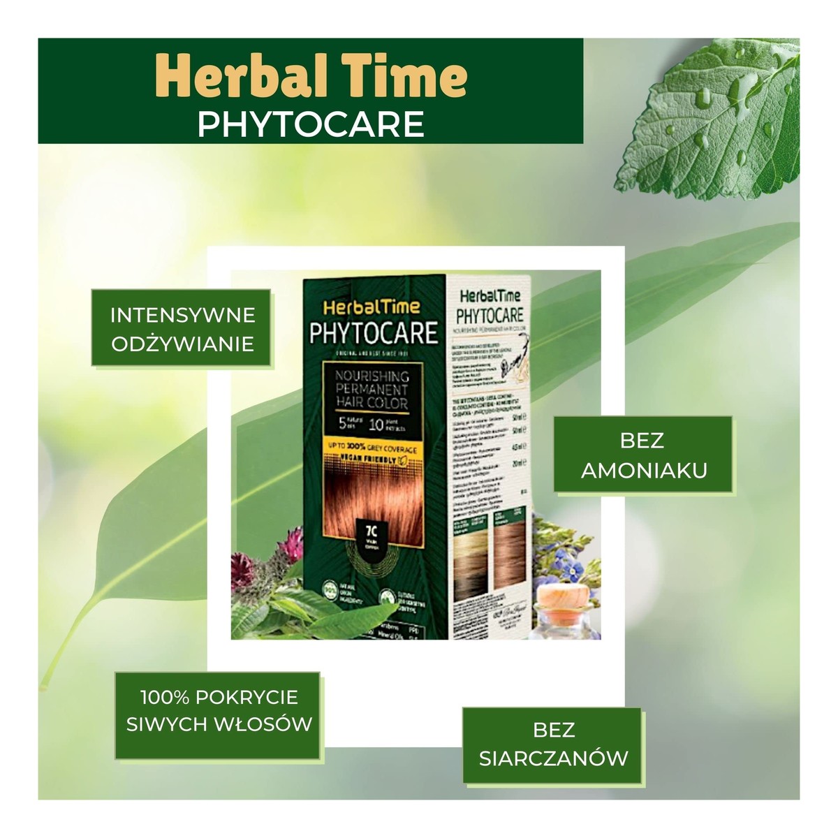 Herbal Time Phytocare Farba do włosów naturalna