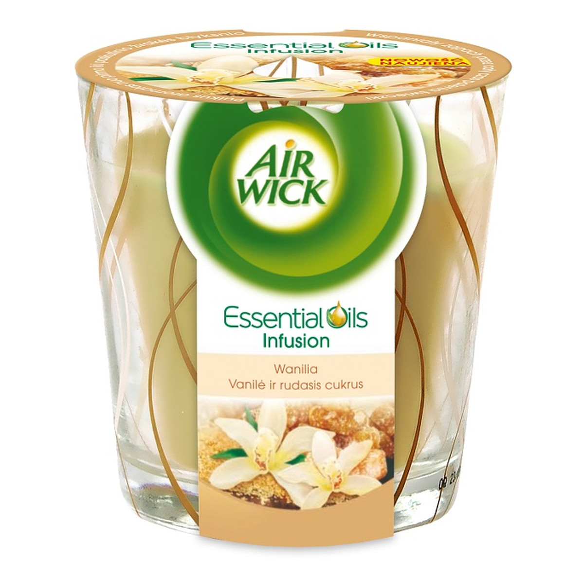 Air Wick Essential Oils Infusion Świeca zapachowa Wanilia 105g