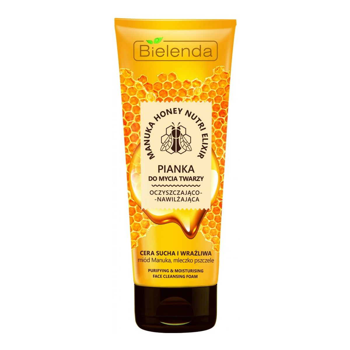 Bielenda Manuka Honey Nutri Elixir Pianka do mycia twarzy oczyszczająco-nawilżająca 150g