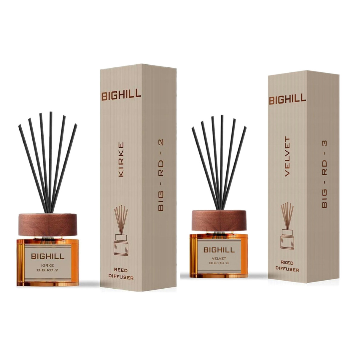 Bighill Ekskluzywny dyfuzor zapachowy z patyczkami Kirke + Velvet 2x120ml