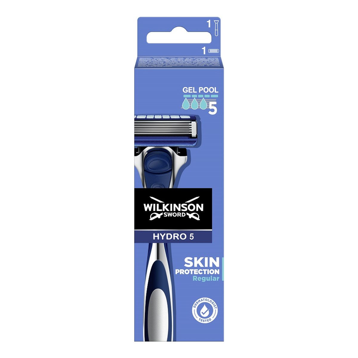 Wilkinson Hydro 5 Skin Protection Regular Maszynka do golenia z wymiennymi ostrzami dla mężczyzn 1szt