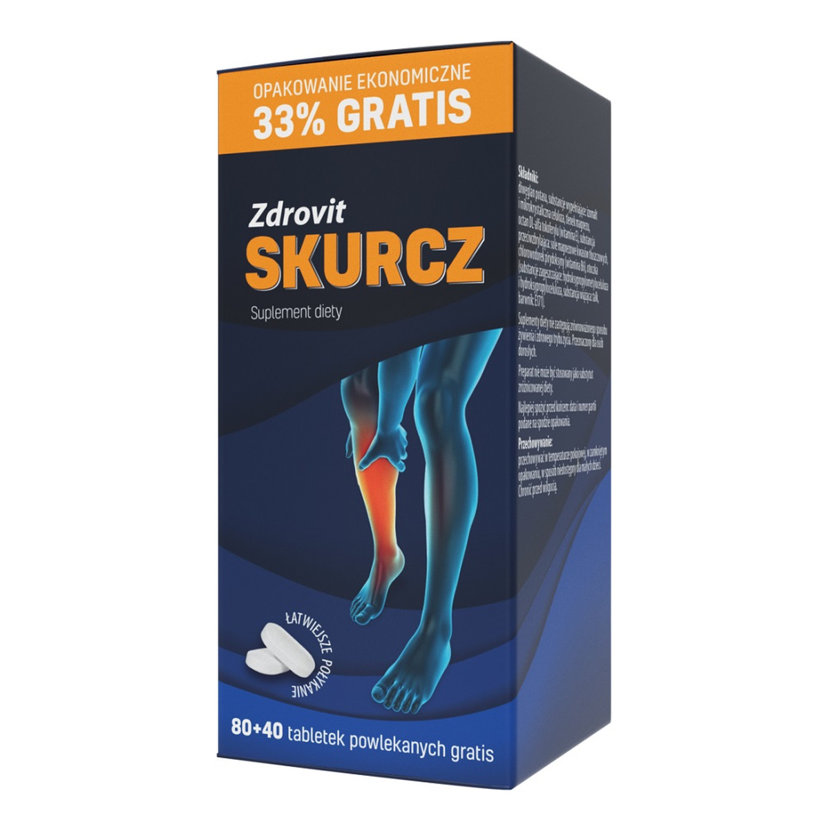 Zdrovit Skurcz 80 + 40 gratis tabletki powlekane suplement diety 120szt