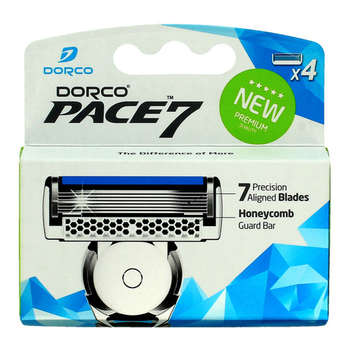 Dorco Pace 7 Wkłady do maszynki systemowej męskiej 7 ostrzy 4 sztuki