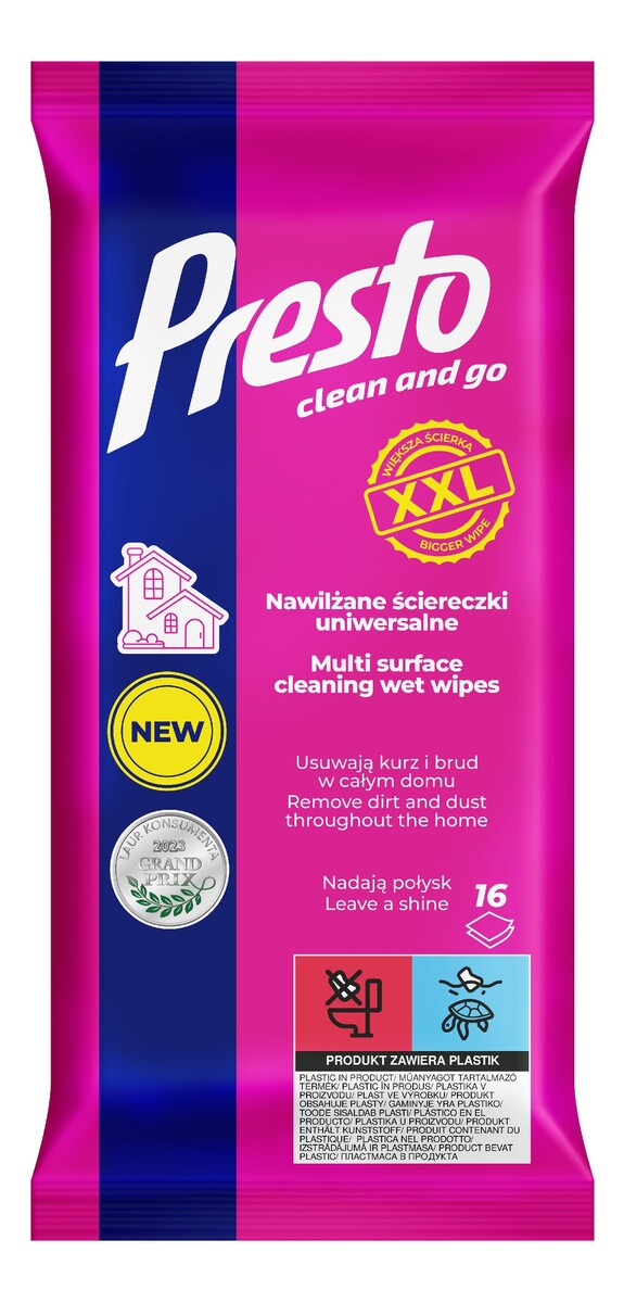 Ściereczki gospodarcze presto uniwersalne xxl 16 szt.