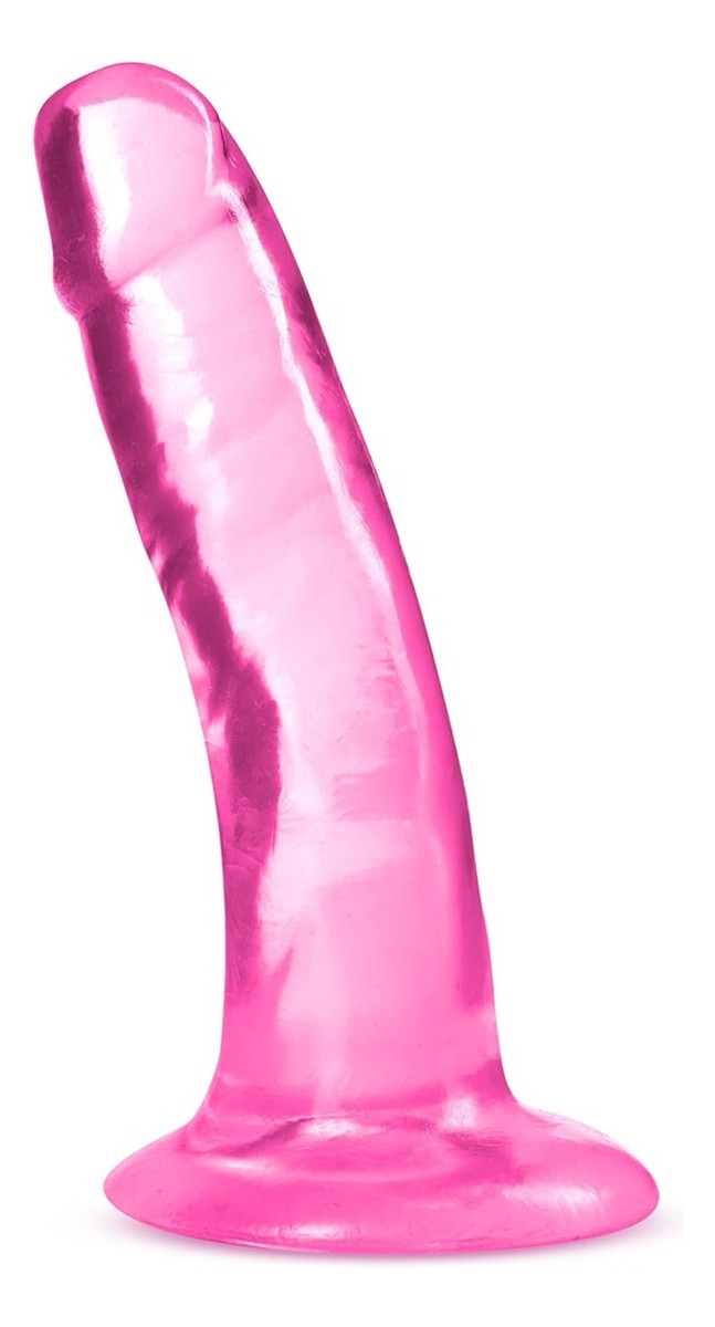 B yours plus hard n' happy transparentne dildo z przyssawką pink