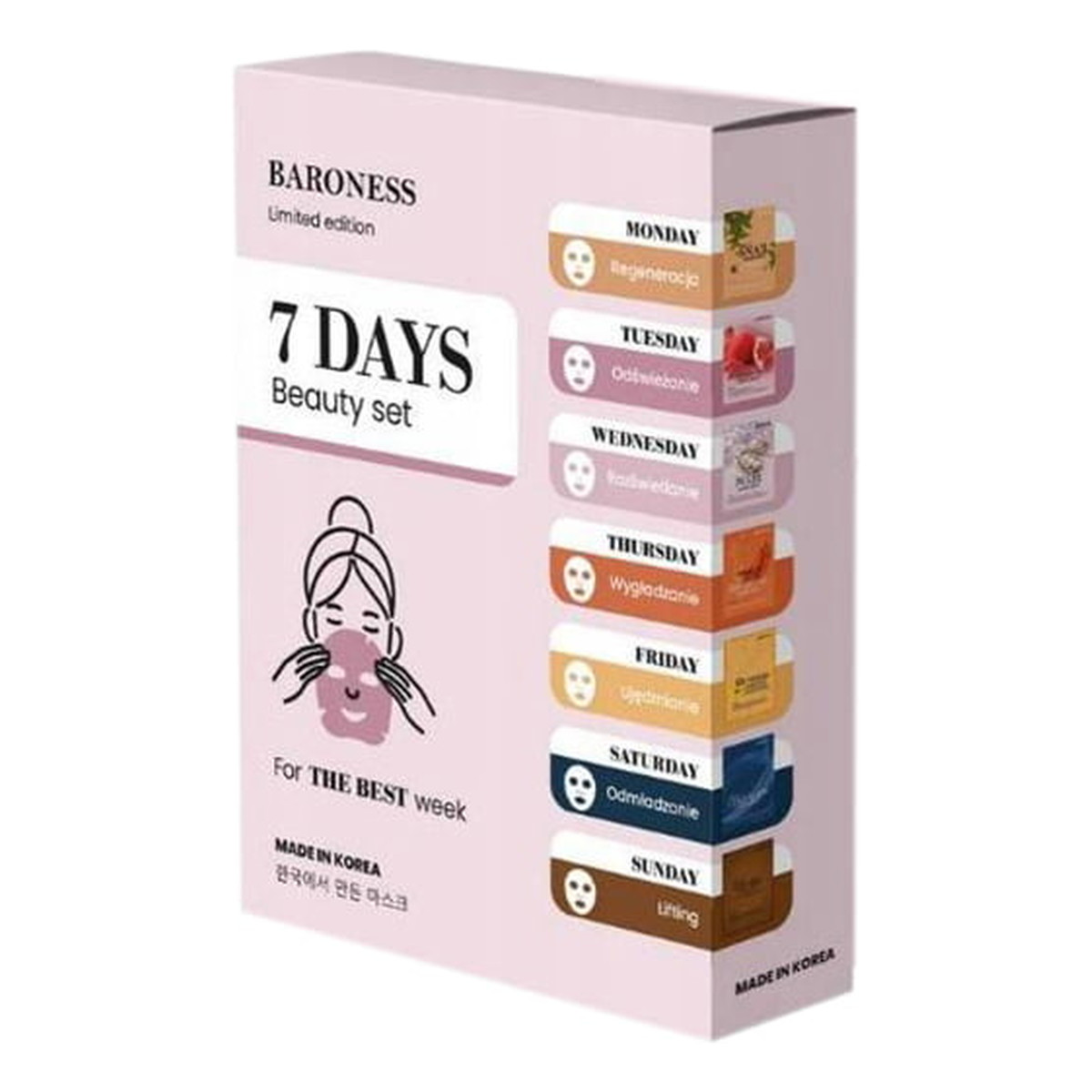 Baroness 7 Days Beauty Set Zestaw maseczek do twarzy na 7dni