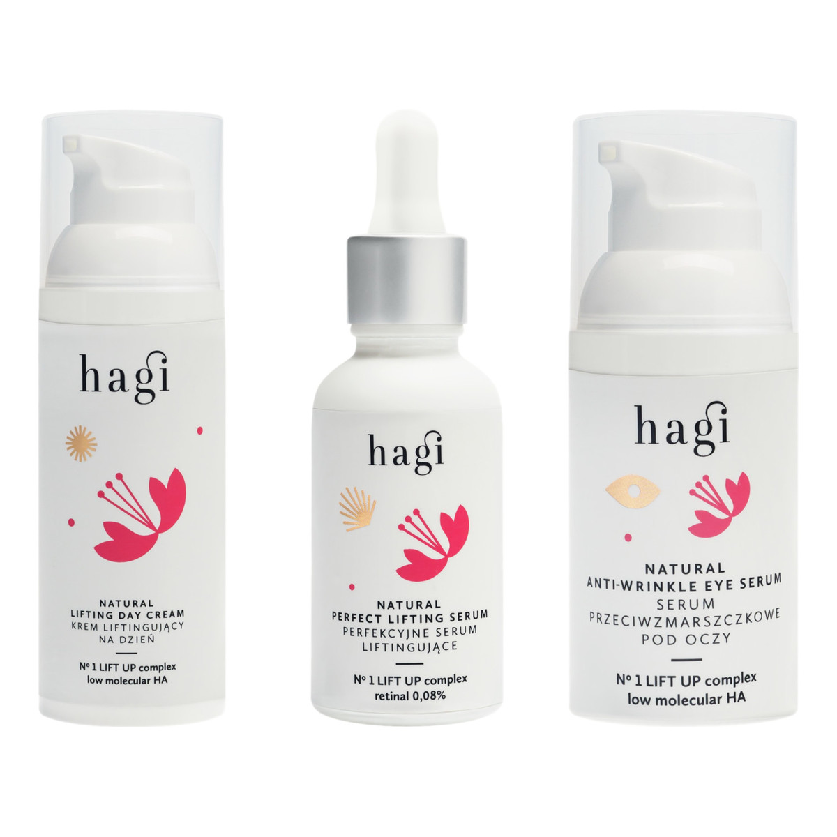 Hagi Power Zone Naturalne Serum przeciwzmarszczkowe pod oczy 15ml + Serum 30ml + Krem liftingujący 50ml