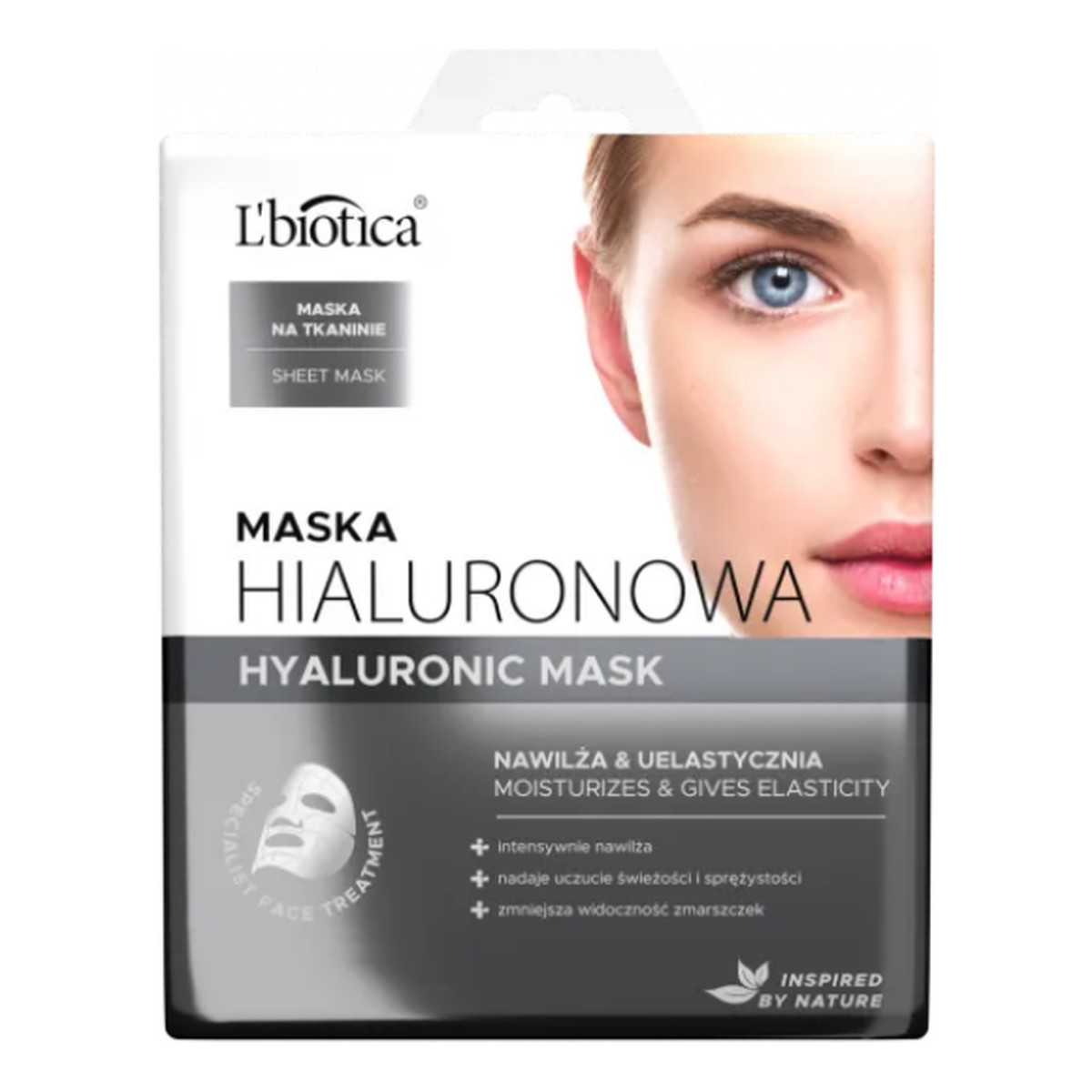 Lbiotica / Biovax Maska Hialuronowa na tkaninie Nawilża & uelastycznia 23ml