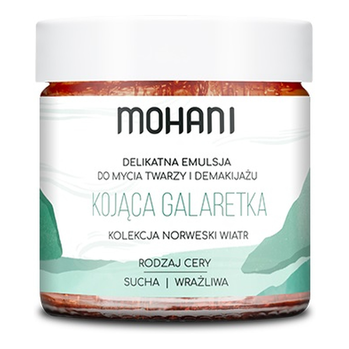 Mohani Norweski Wiatr Kojąca Galaretka delikatna Emulsja do mycia twarzy i demakijażu 60ml