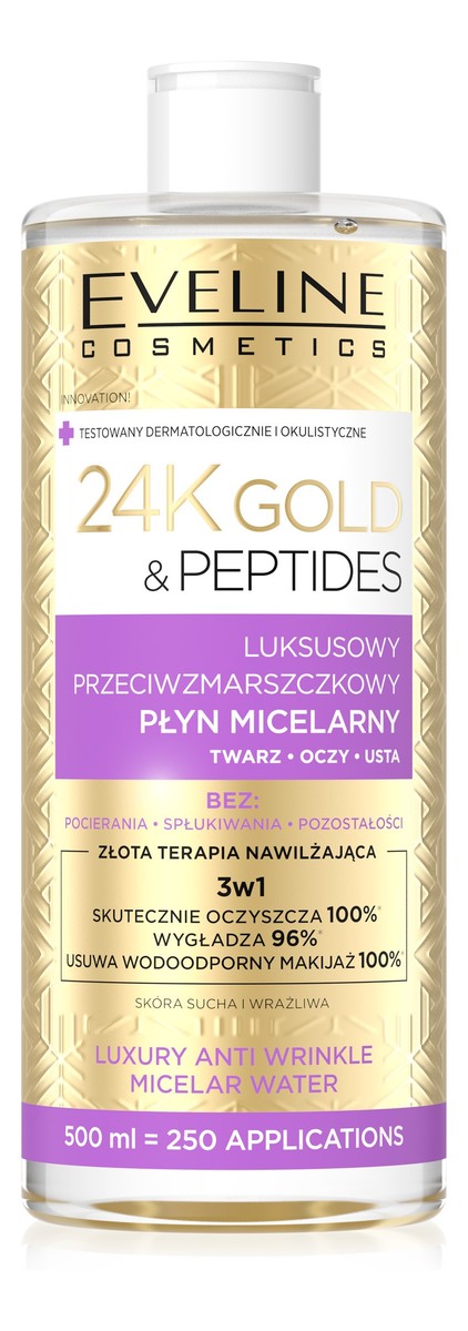 & Peptides Luksusowy Przeciwzmarszczkowy Płyn micelarny 3w1