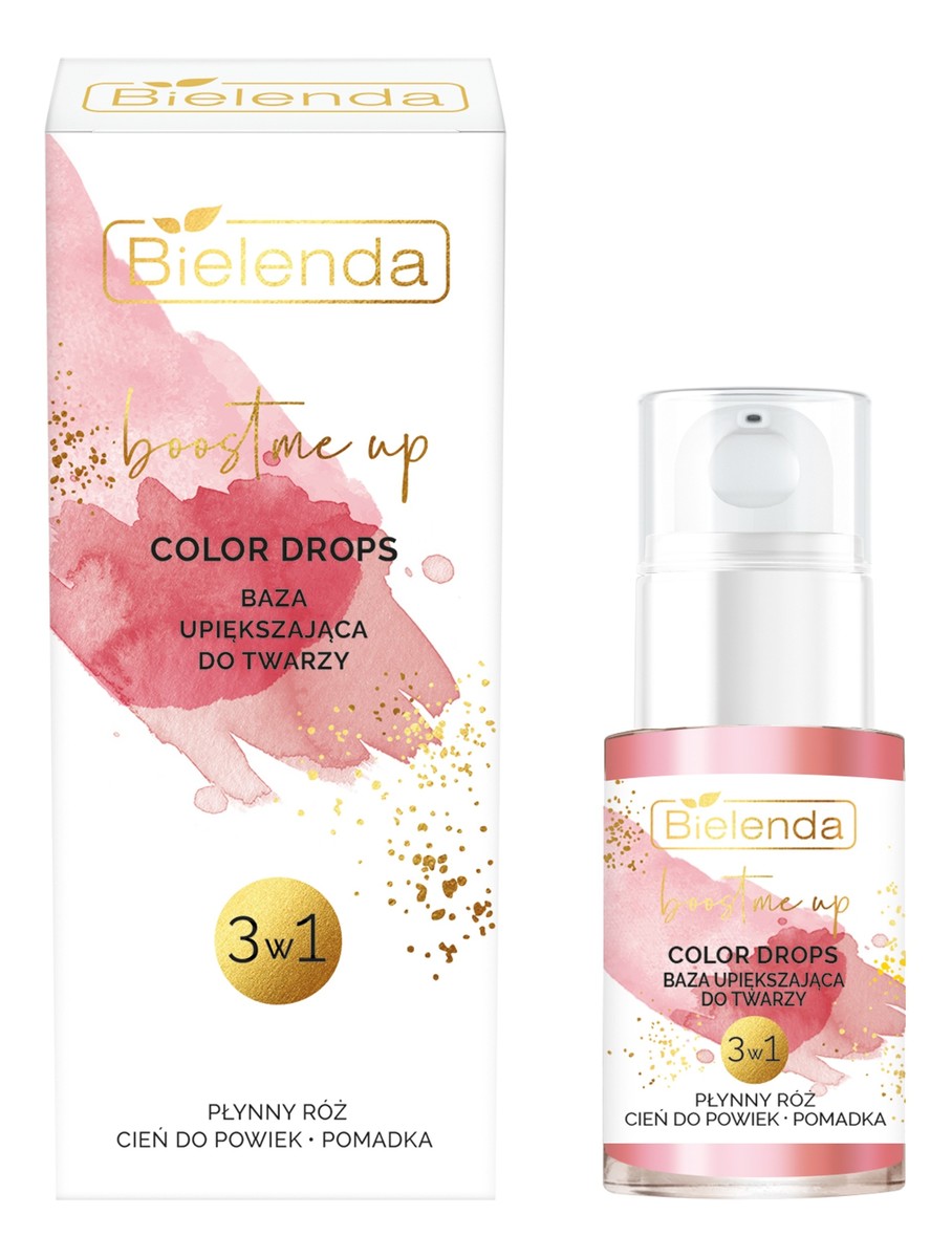 Color drops Baza upiększająca do twarzy 3w1 róż cień do powiek pomadka