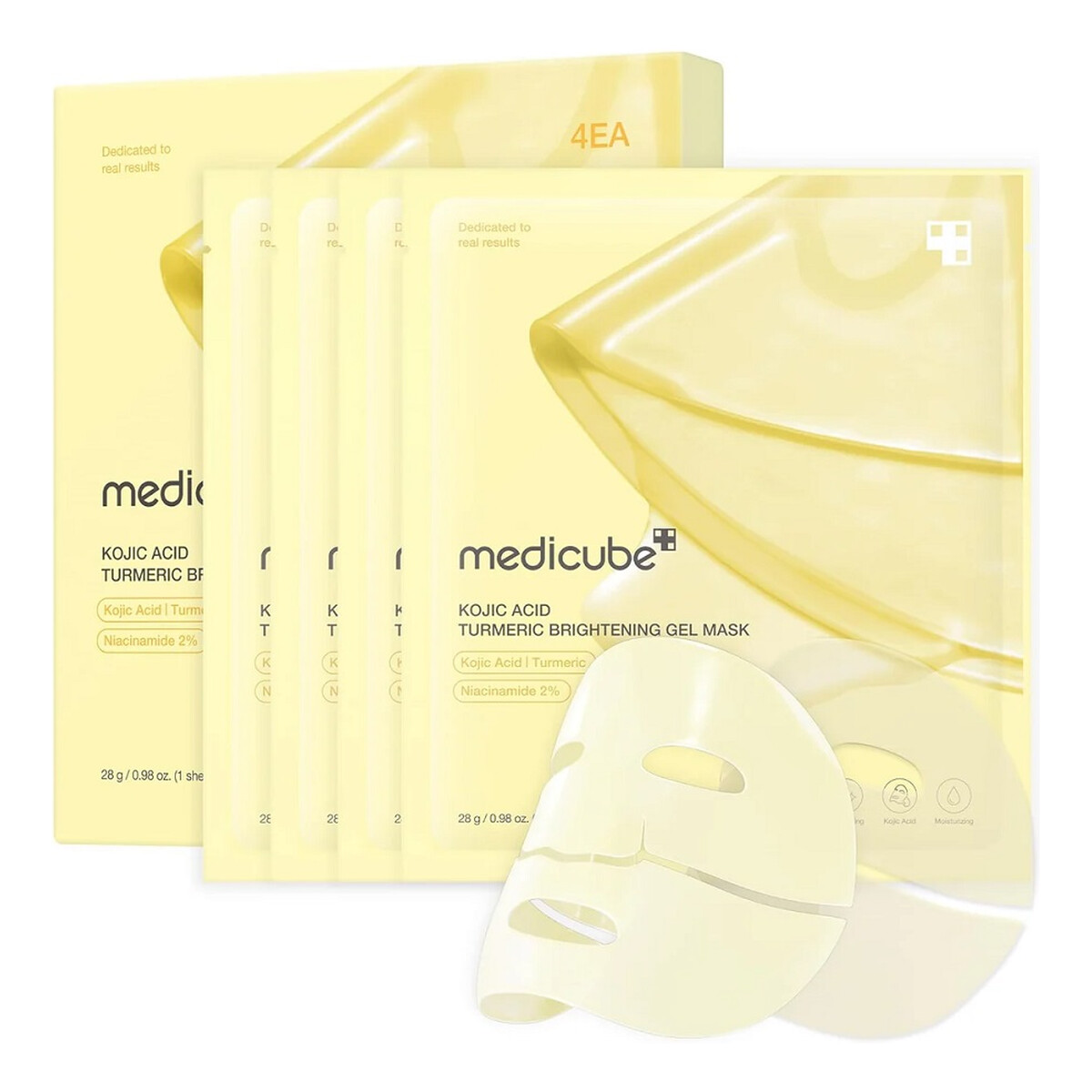 Medicube Kojic acid turmeric brightening gel mask rozświetlająca maska do twarzy 4x28g 112g