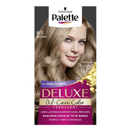 Deluxe oil-care color farba do włosów trwale koloryzująca z mikroolejkami 8-11 chłodny blond