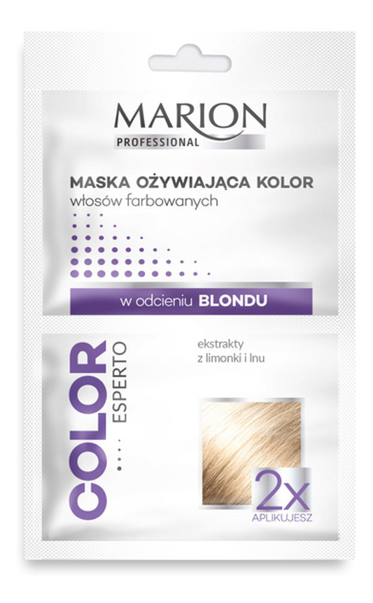 Regenerująca Maska Ożywiająca Do Włosów Farbowanych w Odcieniu Blond 2x20ml