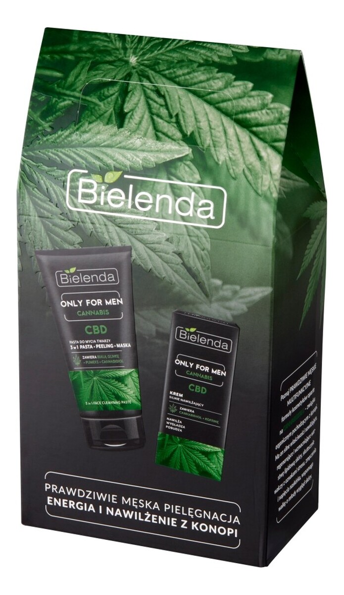Zestaw prezentowy Only for Men Cannabis krem do twarzy nawilżający 50 ml + pasta do twarzy 3w1