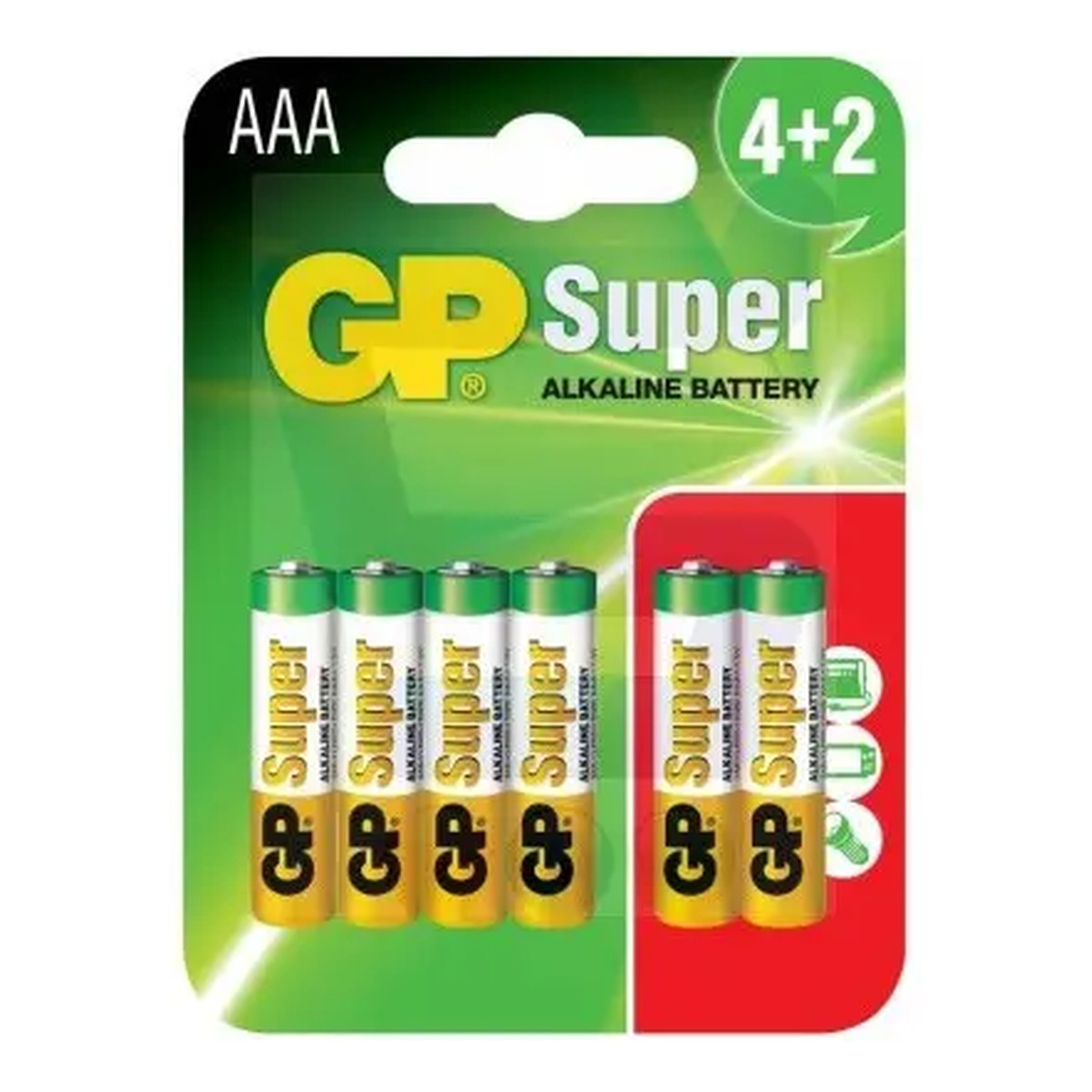 GP Battery Bateria alkaliczna AAA LR03 (4+2)