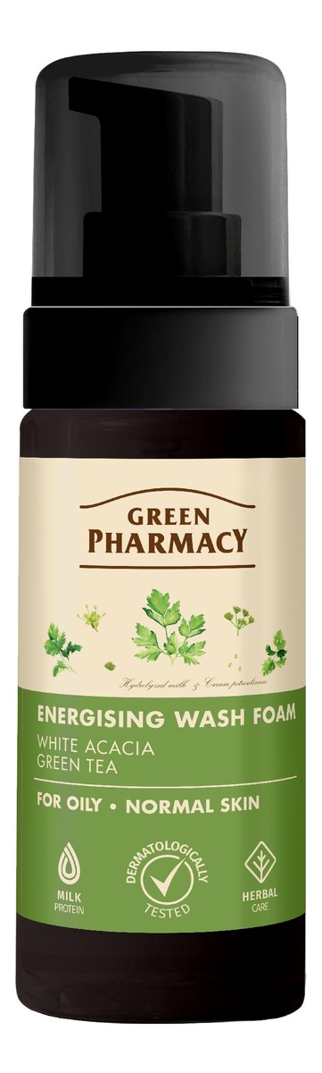 Green pharmacy pianka energetyczna do mycia skóry tłustej i normalnej